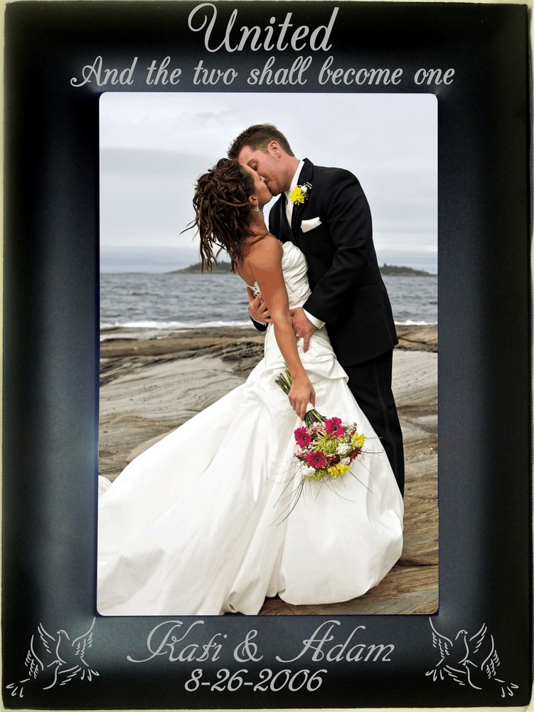 Personalized Metal Picture Frames 4×6 5×7 8×10 Custom Wedding Anniversary Gifts