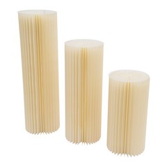 3pcs Foldable Cardboard Columns Display Cylinder Flowers Stand for Wedding Decor