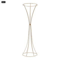 6Pcs Flower Stand for Wedding 26.77in Tall Gold Metal Centerpieces Decor