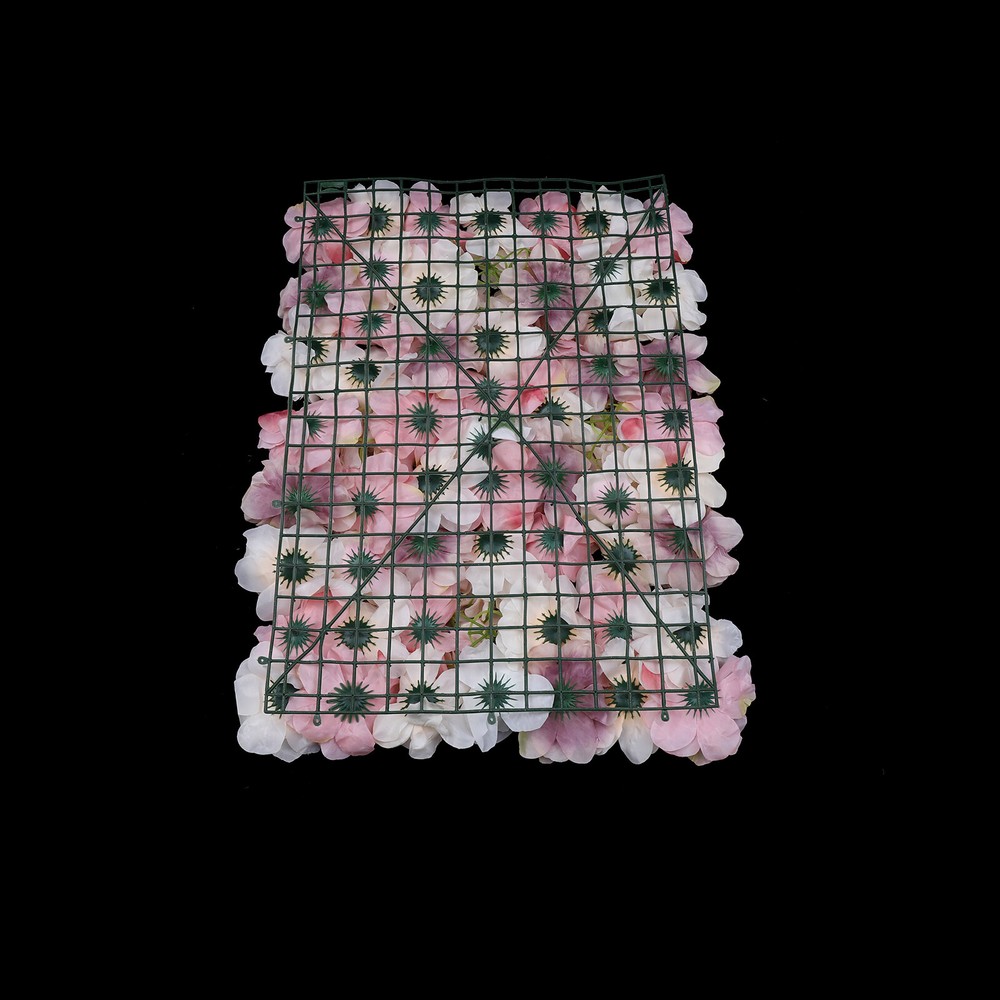 12x Artificial Rose Flower Wall Hydrangea Panel Bouquet Wedding Party Home Decor
