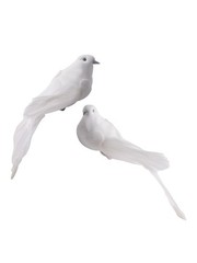 Artificial Doves Garden Indoors Decor Fake Feather Foam Lover Ornament
