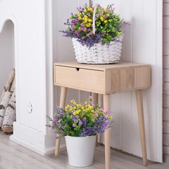 Hananona 12 Pcs Artificial Flowers Outdoor, Faux Artificial Plants UV Resista…