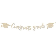 Graduation Banner – 9 ft Pre-Strung Congrats Grad Banner, Graduation Party De…