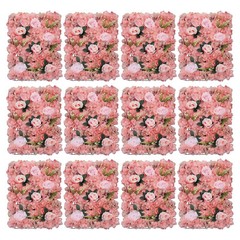 12x Artificial Wedding Wall DIY Floral Panels Silk Flower Wall Panels Backdrop
