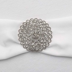 3 in Metal Rhinestones Flower Brooch Chair SASH PIN Party Events Decorations