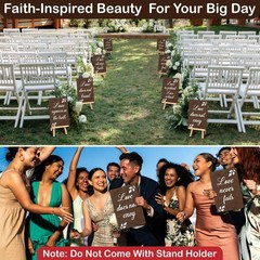Rustic Wedding Aisle Signs – Set Of 8, 1 Corinthians 13 Wooden Wedding Decor …