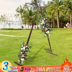 7x8ft Retro Wood Wedding Arch Backdrop Flowers Frame Stand Background Prop Decor