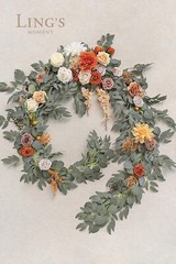 Ling’s Moment Fall 9FT Flower Garland for Backdrop Decorations – Wedding Arch…