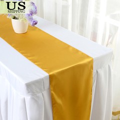 12”×108” Satin Table Runner Wedding Tablecloth Xmas Party Banquet Decoration