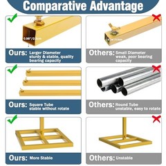 10×10 FT Backdrop Stand Heavy Duty Pipe and Drape 10 FT x 10 FT Gold-10FT-E