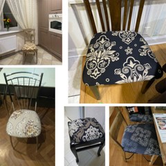Stretch Seat Covers for Dining Chairs Wedding Banquet Chair Cushion Slipcovers