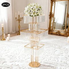2 PCS Flower Stands, 5 Tiers Flower Vase Stands, 125cm(H) Wedding Flower Stands