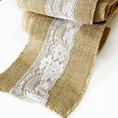 YCC Linens – 10 Pack Burlap Sashes for weddings, parties and special events