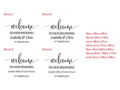Custom Wedding Baptism Welcome Sign Decal | Removable Vinyl for Mirror Wall