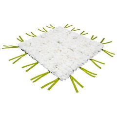 Artificial Silk Flower Wall Panel 1 × 1m White Rose Dahlia Hydrangea Backdrop