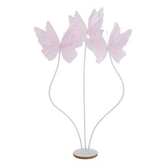 Giant 3-head Artificial Butterfly Decorations, for Wedding/Party/Banquet, 3*Pink
