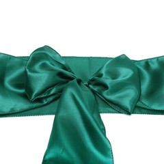 100 Emerald Green Satin Chair Sashes Silky Sateen Chair Bows wedding party décor