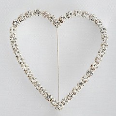 2″ Silver Heart Rhinestones BROOCH PIN Chair Party Wedding Party Decorations