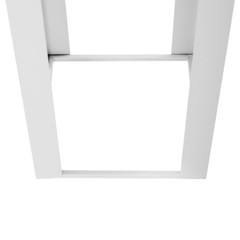 3 Piece White Iron Sheet Square Table Pillar Modern Floor Standing 65*29*29cm