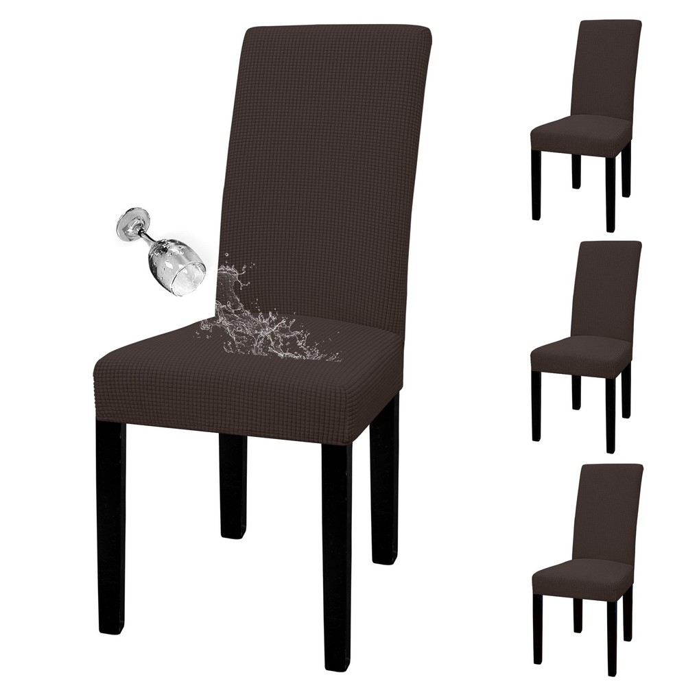 Easy-Going 100% Waterproof Dining Room Chair Cover Set of 4, Stretch Jacquard…