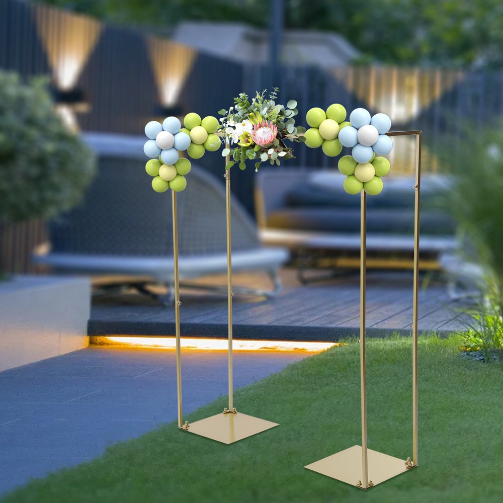 1×1.2M Golden Metal Wedding Arch Backdrop Stand kIT for Wedding Party Decoration