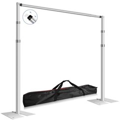 Pipe and Drape Stand Kit, 10x10ft Heavy Duty Adjustable Metal 10 x 10ft Silver