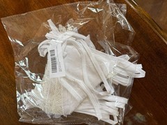 10M/32Ft White Pennant Banner, Fabric & Lace Triangle Flag Cotton Bunting Garla