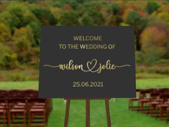 Acrylic 3D Welcome Wedding Horizontal Signage – Style 2