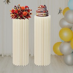 Centerpiece Stands Columns Display with Acrylic Lid Self-adhesive Strip Design
