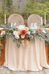 Ling’s Moment Fall 9FT Flower Garland for Backdrop Decorations – Wedding Arch…
