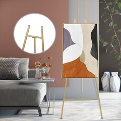 Tall Steel Pipe Portable Floor Easel Stand for Decorative Display Gold Wedding