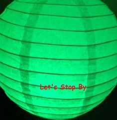 12X 12″round Chinese paper lanterns+ LED Light Wedding Party Floral decoration