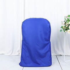 6 Royal Blue Polyester FOLDING CHAIR COVERS Wedding Banquet Reception