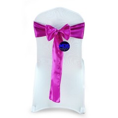 100 MAGENTA VIOLET Satin Chair Sashes Bows Wedding Party Banquet Event DIY Décor