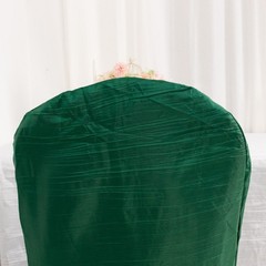 HUNTER GREEN Crinkle Crushed Taffeta Banquet CHAIR COVER Party Wedding Events