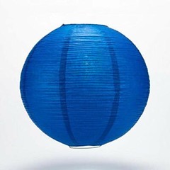 12″ navy blue fine line premium even ribbing paper lantern, extra sturdy