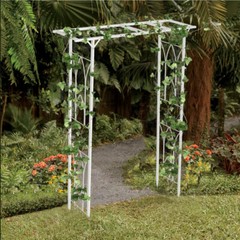 81″ Rustproof Metal Garden Arch Wedding Arbour Archway Outdoor Climbing Trellis