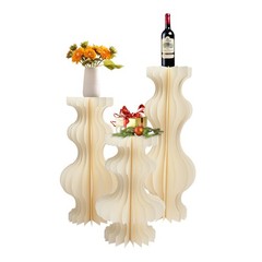 3pcs Foldable Cardboard Centerpiece Display Vase-shape Display for Wedding Party