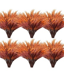 12 Bundles Artificial Plants, Fake Boston Fern Fall Outdoor UV Resistant …