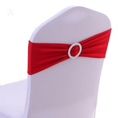 10/25/50/100x Spandex Stretch Chair Sashes Bows Band Wedding Party Banquet Decor