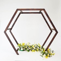 7 feet DARK BROWN Natural Wood BACKDROP STAND Wedding Arch Party Events Supplies